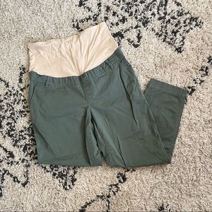 Gap Maternity green chinos, size 10